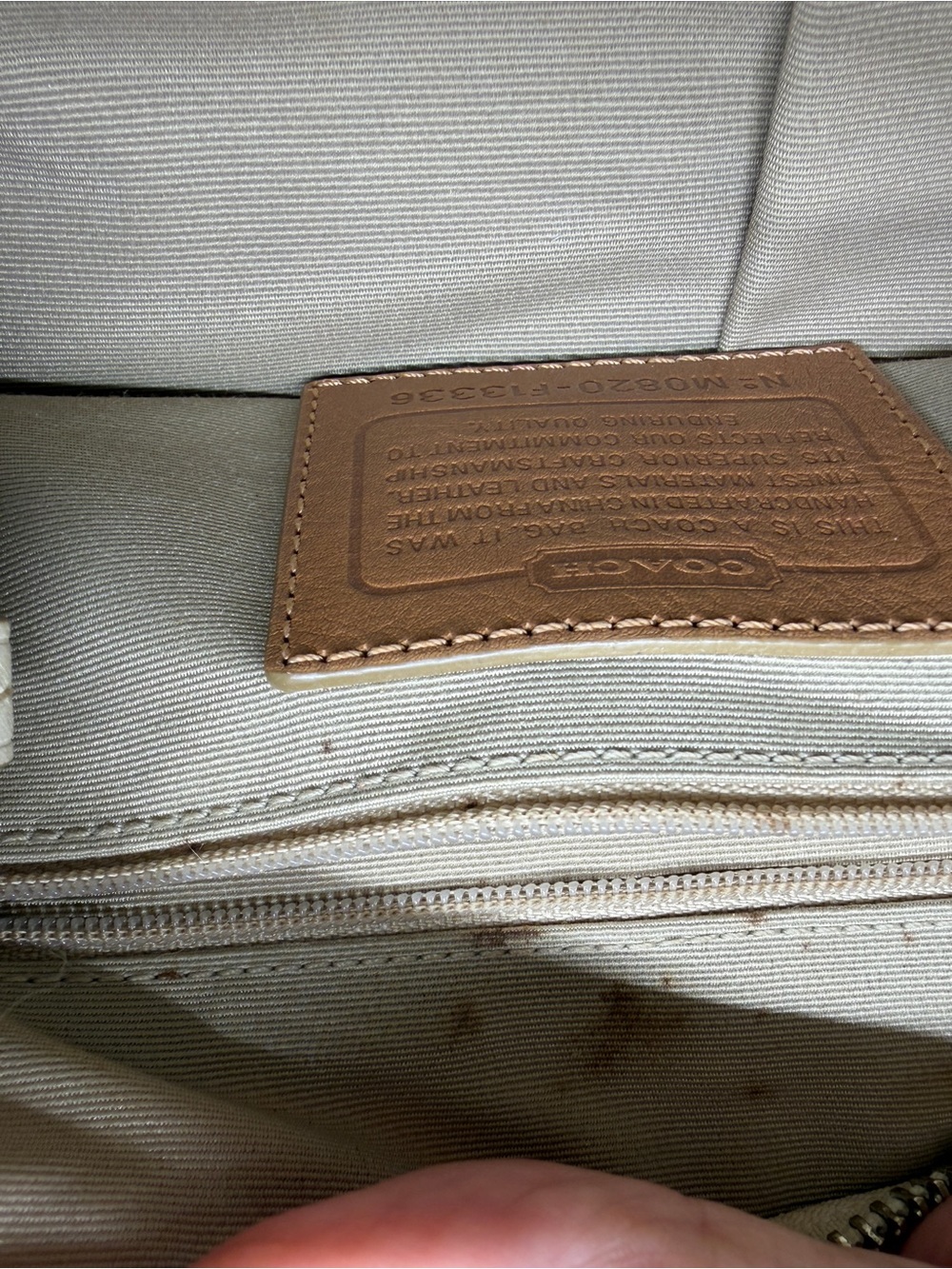 Coach Yellow and Cream Signature Canvas Shoulder Bag - Picture 5 of 5